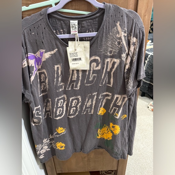 Magnolia Pearl Tops - Magnolia Pearl Black Sabbath After Forever tee OSFM